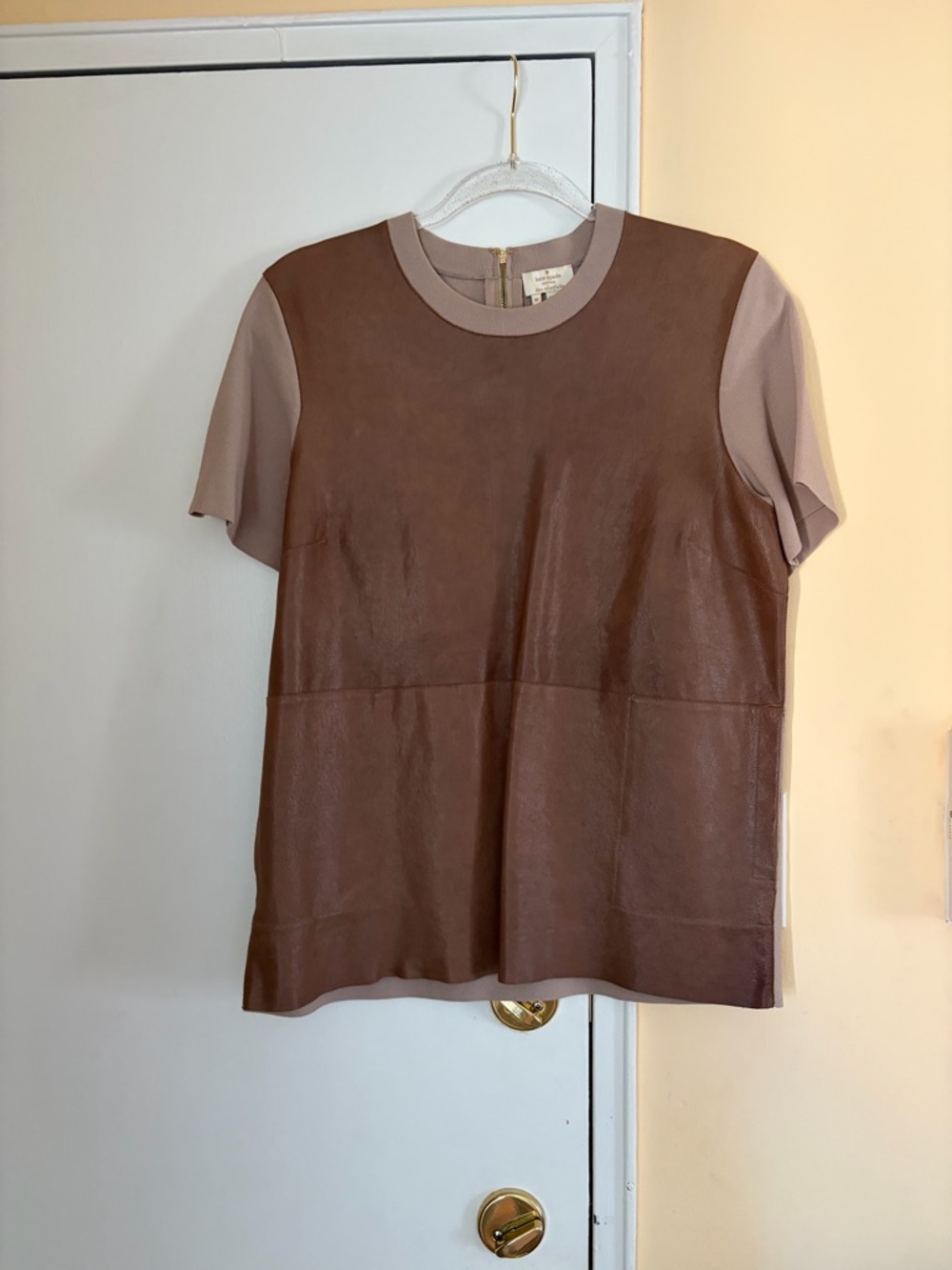 Brown  Short Sleeve Top